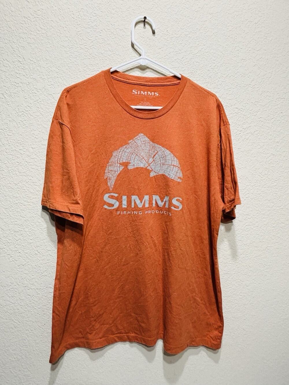 Simms t shirt Large Orange Fish